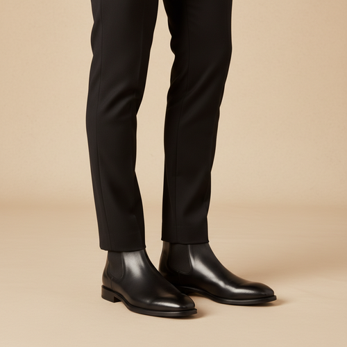 Regal Roam Black Chelsea Boot – Full-Grain Cowhide Leather