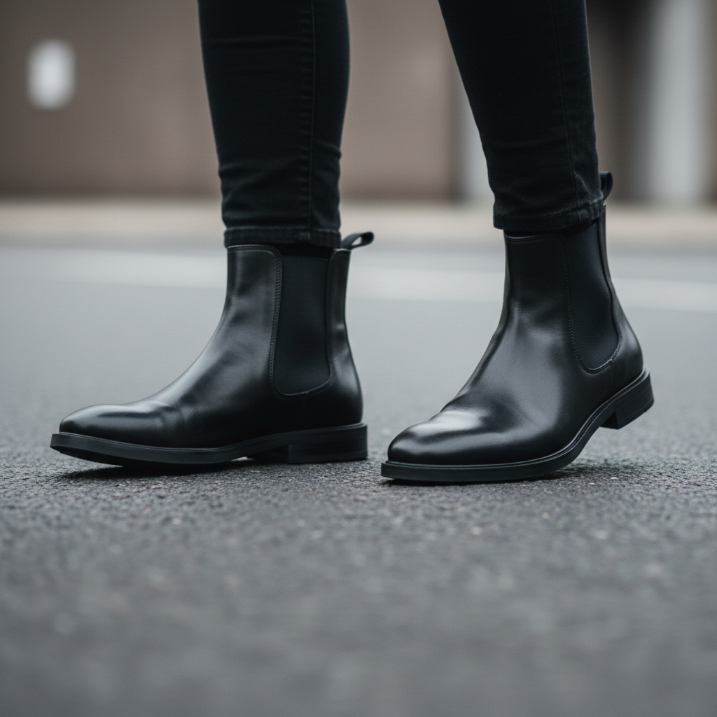 Regal Roam Black Chelsea Boot – Full-Grain Cowhide Leather