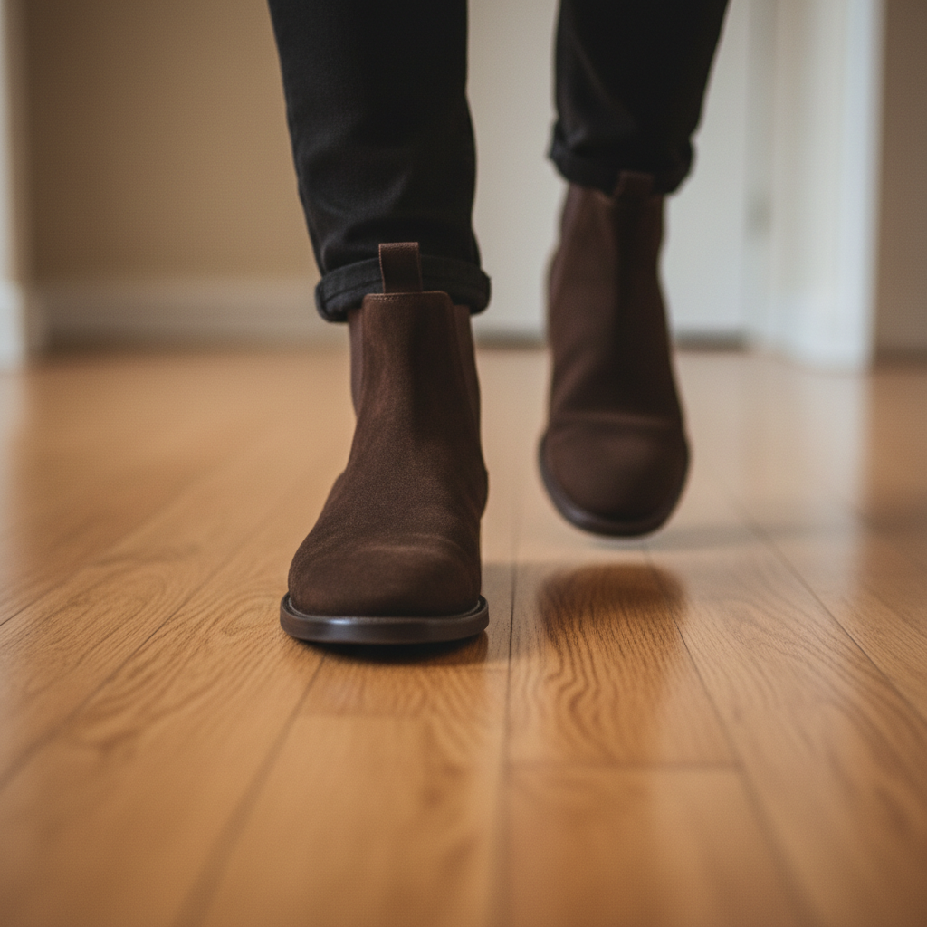 Regal Roam Dark Brown Suede Chelsea Boot – Premium Suede Leather