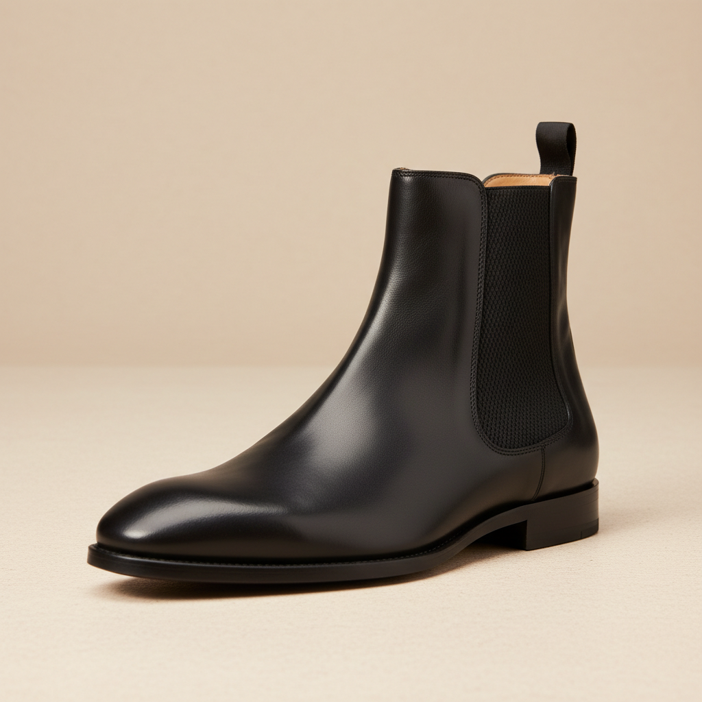 Regal Roam Black Chelsea Boot – Full-Grain Cowhide Leather